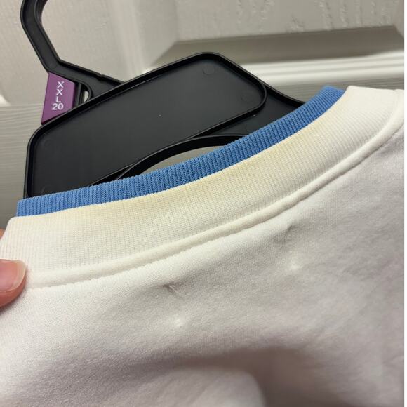 Vintage Orvis Women's Size Medium White Floral Button Up Granny Sweater - Picture 5 of 9